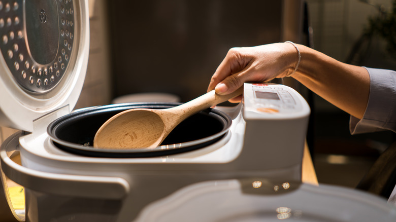 using a rice cooker