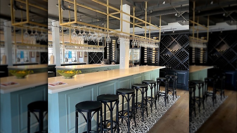 Stylish bartop and tasting room