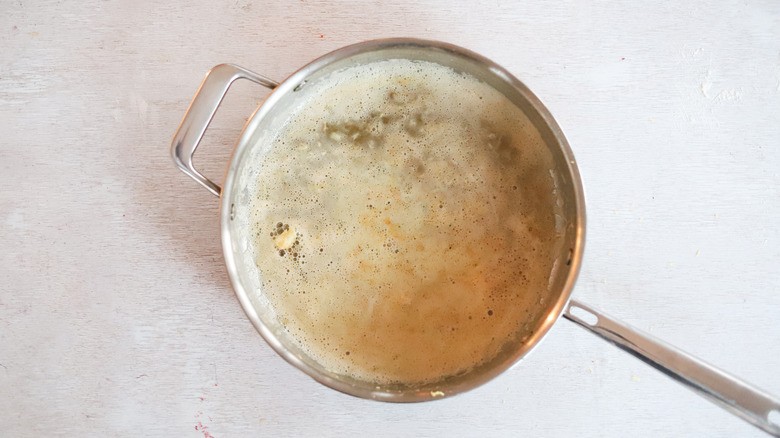  browned butter in saute pan