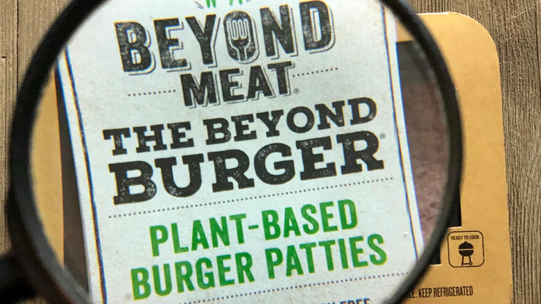 magnifying glass beyond meat label 