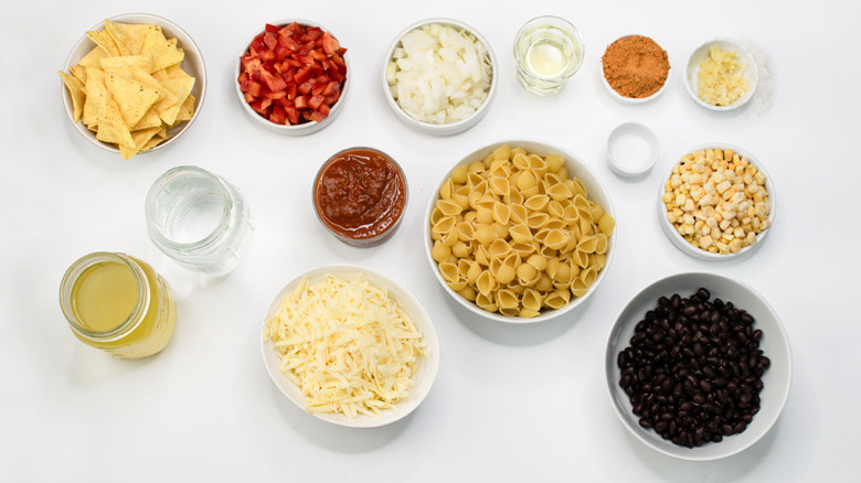 black bean and corn taco pasta ingredients