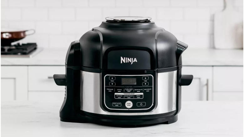 ninja pressure cooker on kitchen counter 