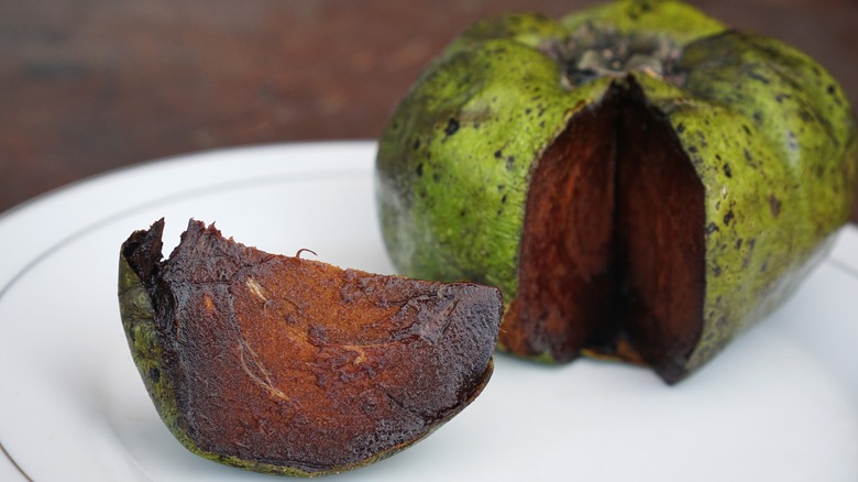 Interior of black sapote