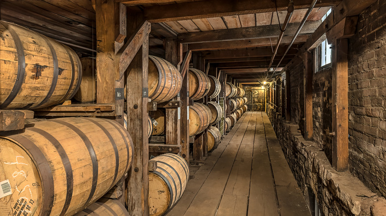 Aging warehouse at Buffalo Trace Distillery