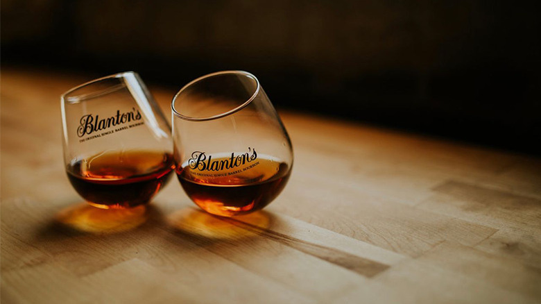 Two glasses of Blanton's Single-Barrel