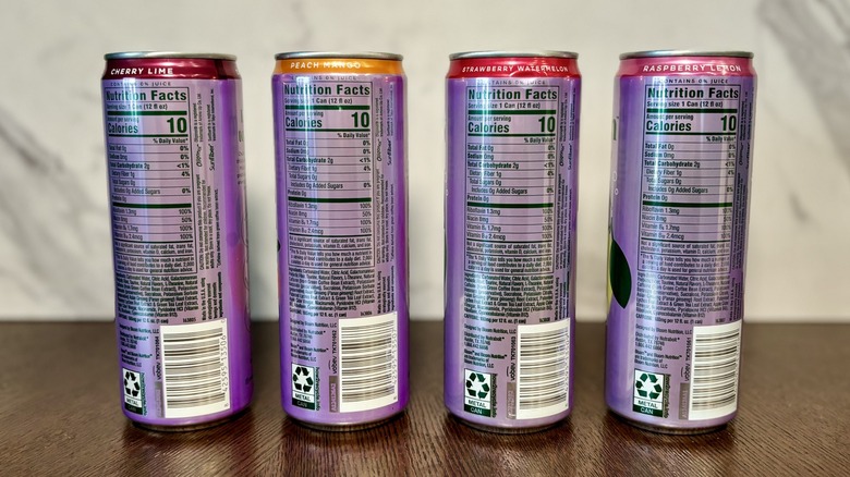 back of Bloom cans