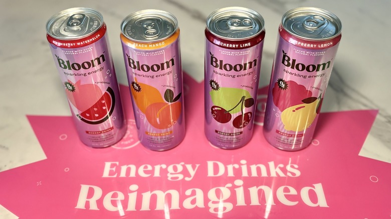 four Bloom energy drinks