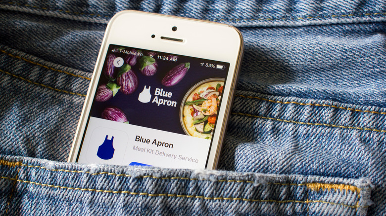 Blue Apron app on phone