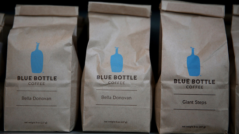 bags of Blue Bottle coffee