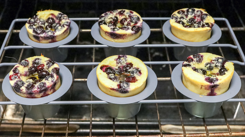 blueberry popovers in oven