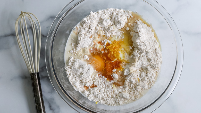 popover batter ingredients in bowl