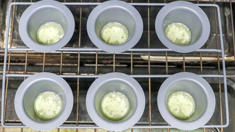 melted butter in popover pan