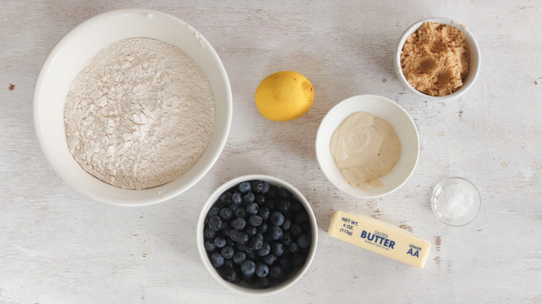 blueberry lemon sourdough ingredients