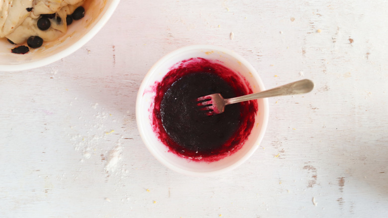 blueberry mixture in bowl