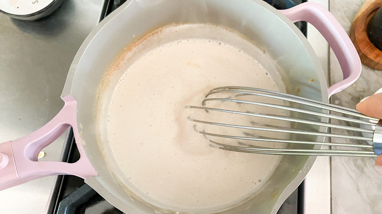 tapioca cooking in pot