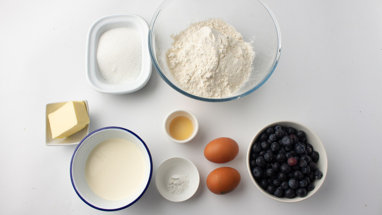 ingredients for blueberry scones