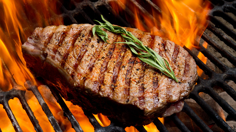 Steak on a grill