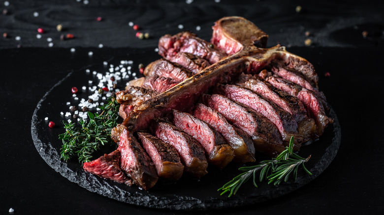 porterhouse steak on a plate