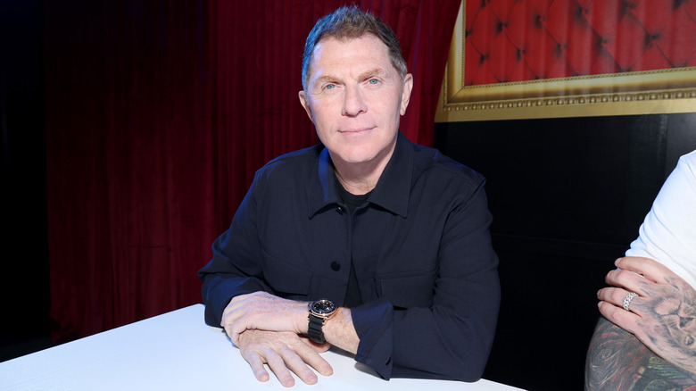 Bobby Flay pictured at a Food Network event.