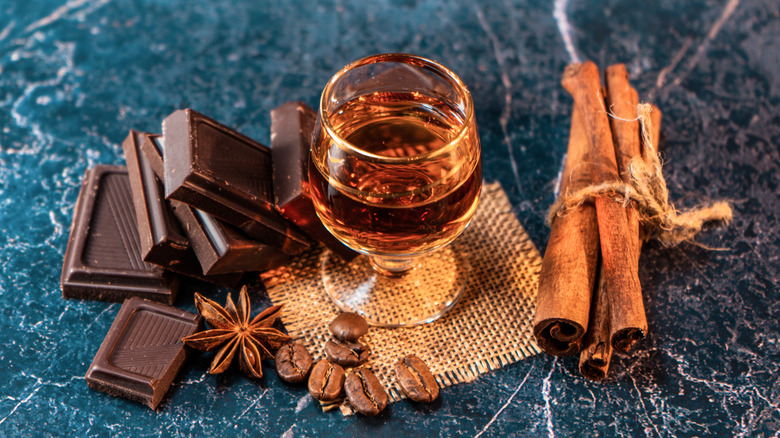 chocolate, bourbon, and spices