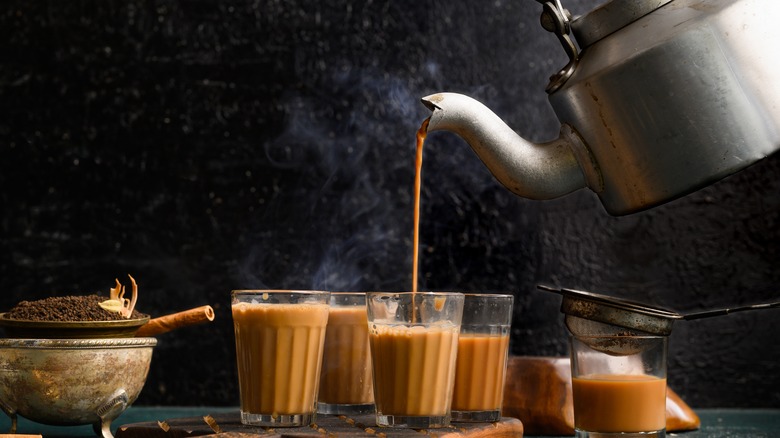 Pouring chai