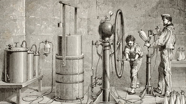 Etching of a carbonation machine