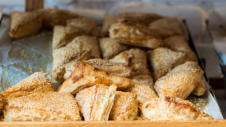 bourekas in a bakery