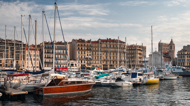 Small boats at Marseilles port 