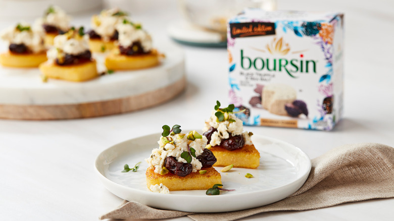 Boursin Truffle Cheese and crostinis