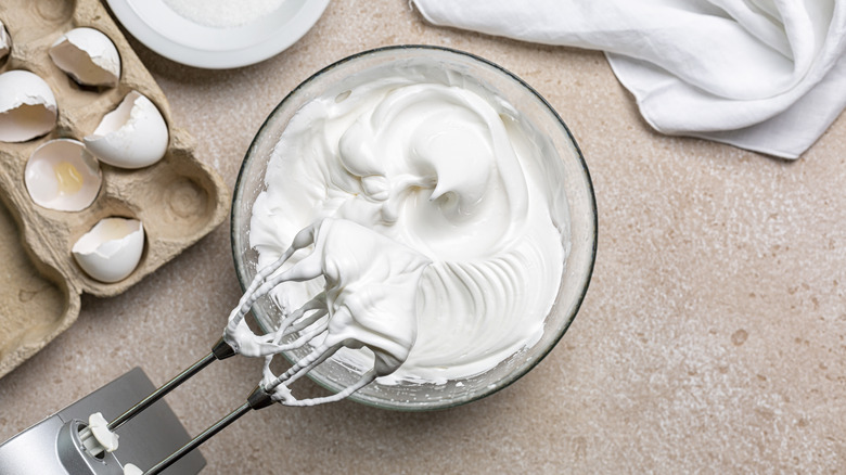 Whipped egg whites