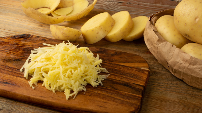 Shredded potatoes