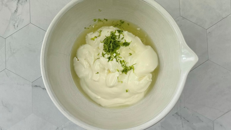 sour cream with lime