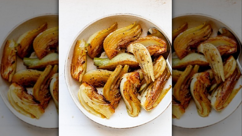 plated braised fennel