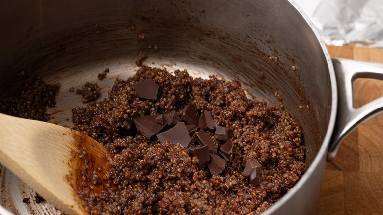 dark chocolate and chocolate quinoa