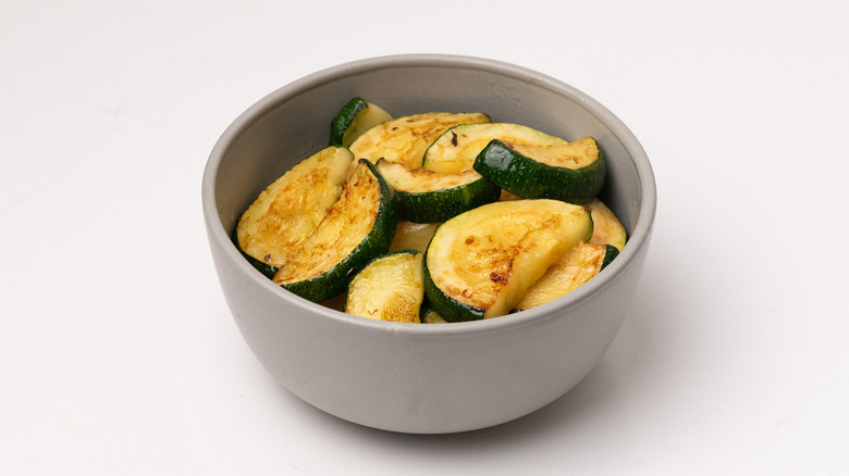 bowl of fried zucchini