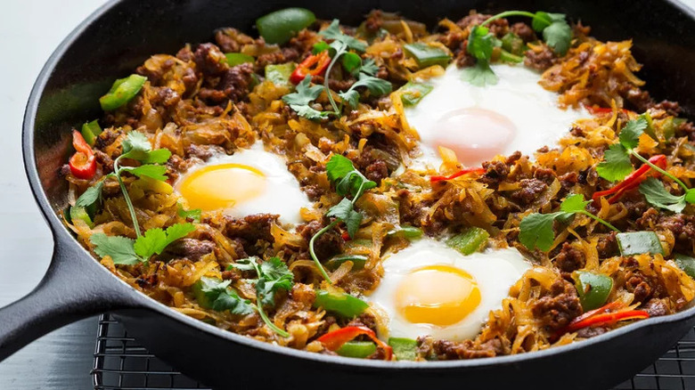 Chorizo Hash and Eggs