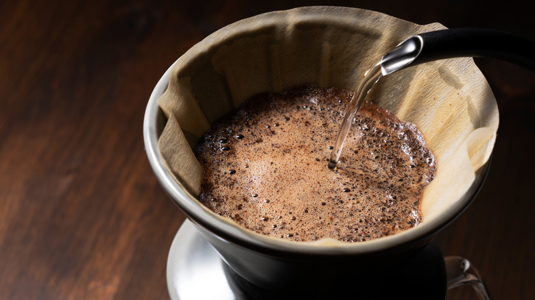 Pour-over paper filter coffee