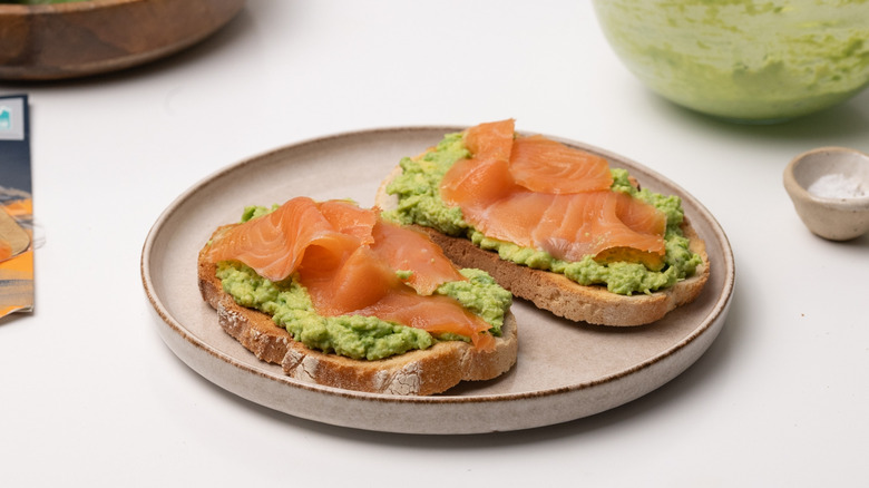 smoked salmon avocado toast