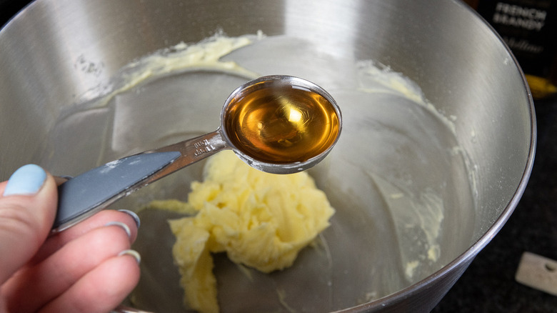 brandy butter in mixing bowl