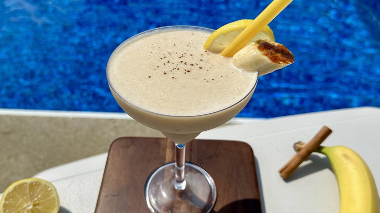 Brûléed Banana Daiquiri poolside