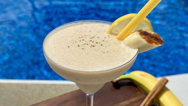 Brûléed Banana Daiquiri poolside