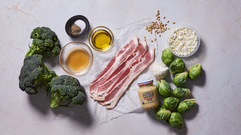 ingredients for bacon broccoli salad