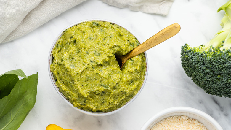 pesto in a bowl 