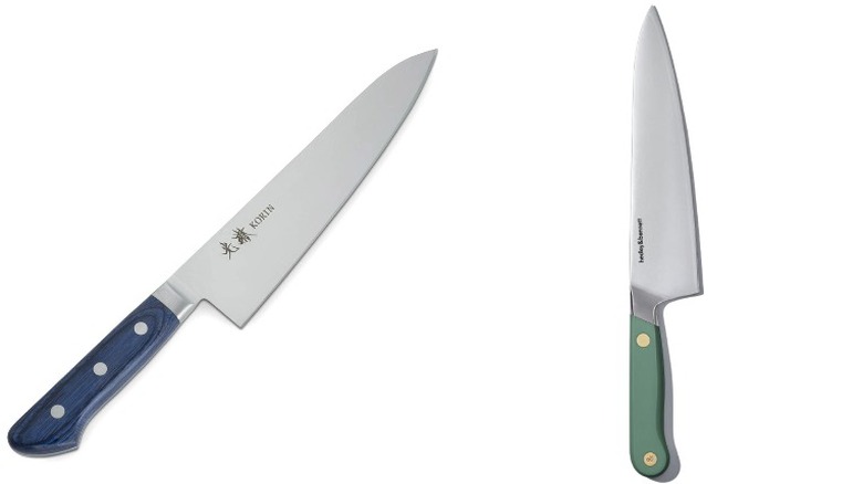 korin knife and hedley & bennett knife