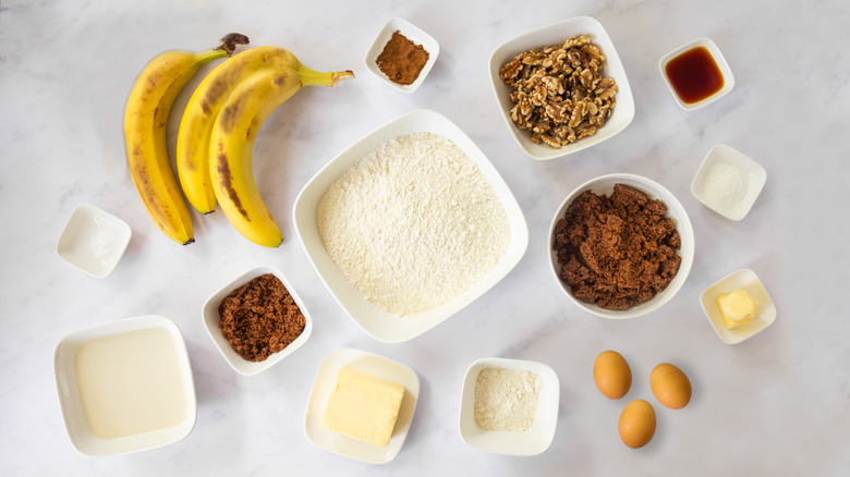 brown butter banana muffin ingredients