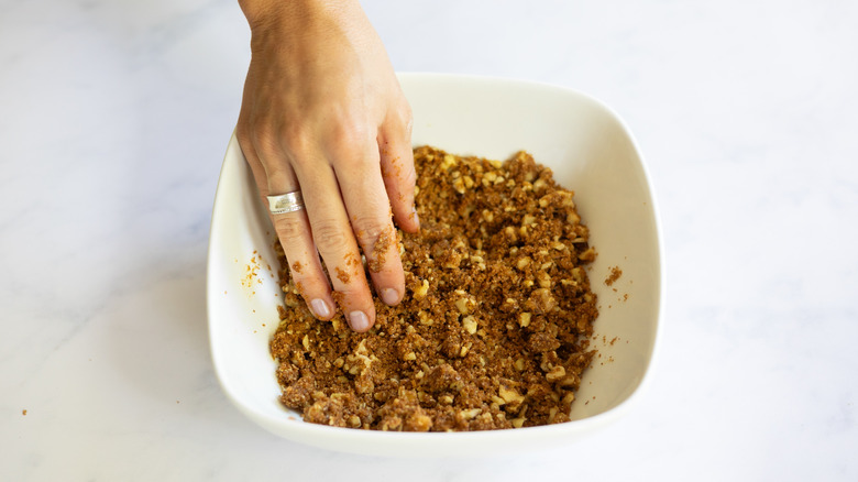 making crumble topping