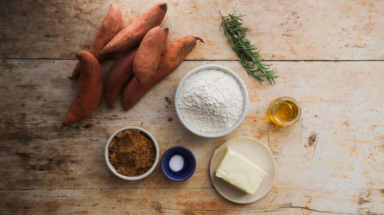 Ingredients for brown butter potatoes