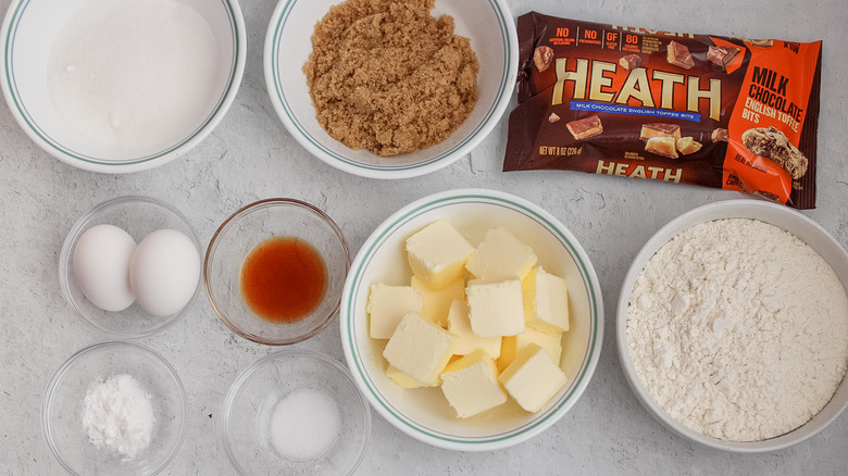 ingredients for brown butter cookies