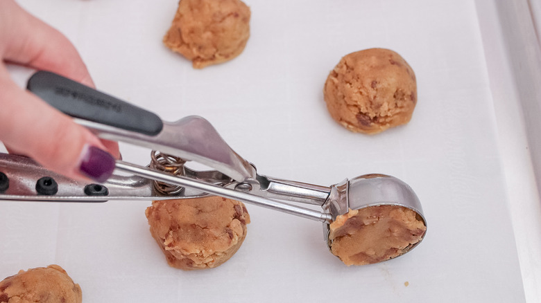 cookies on baking sheet 