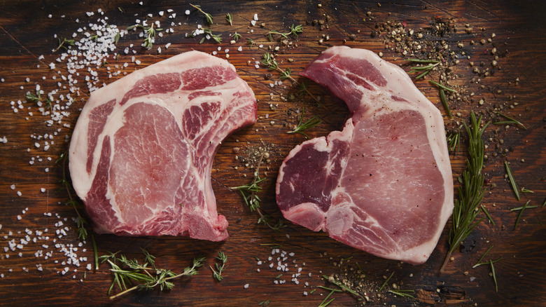 raw pork chops 